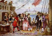 Jean Leon Gerome Ferris Captain Kidd in New York Harbor painting